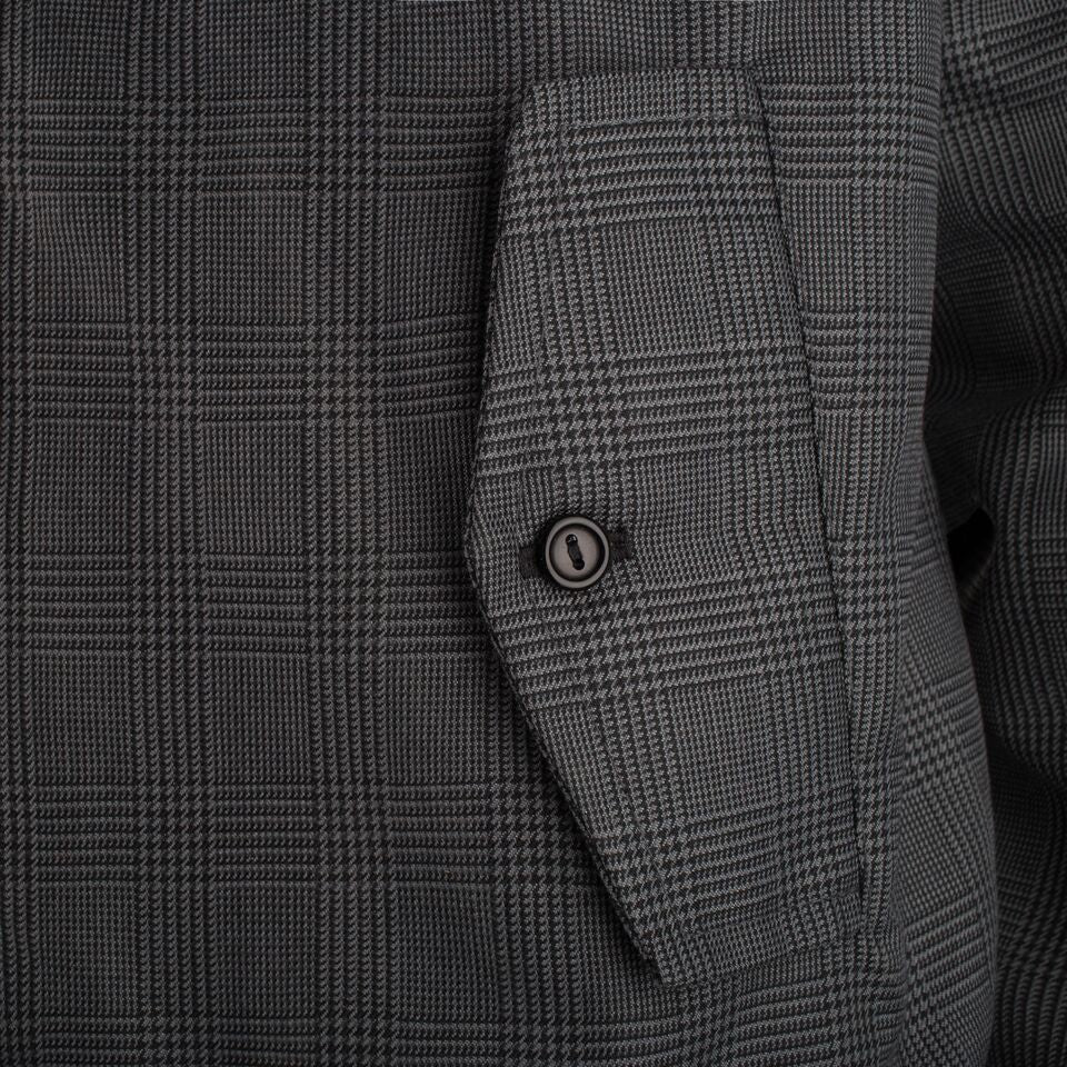 Mens Check Harrington Jacket - Dark Grey Check