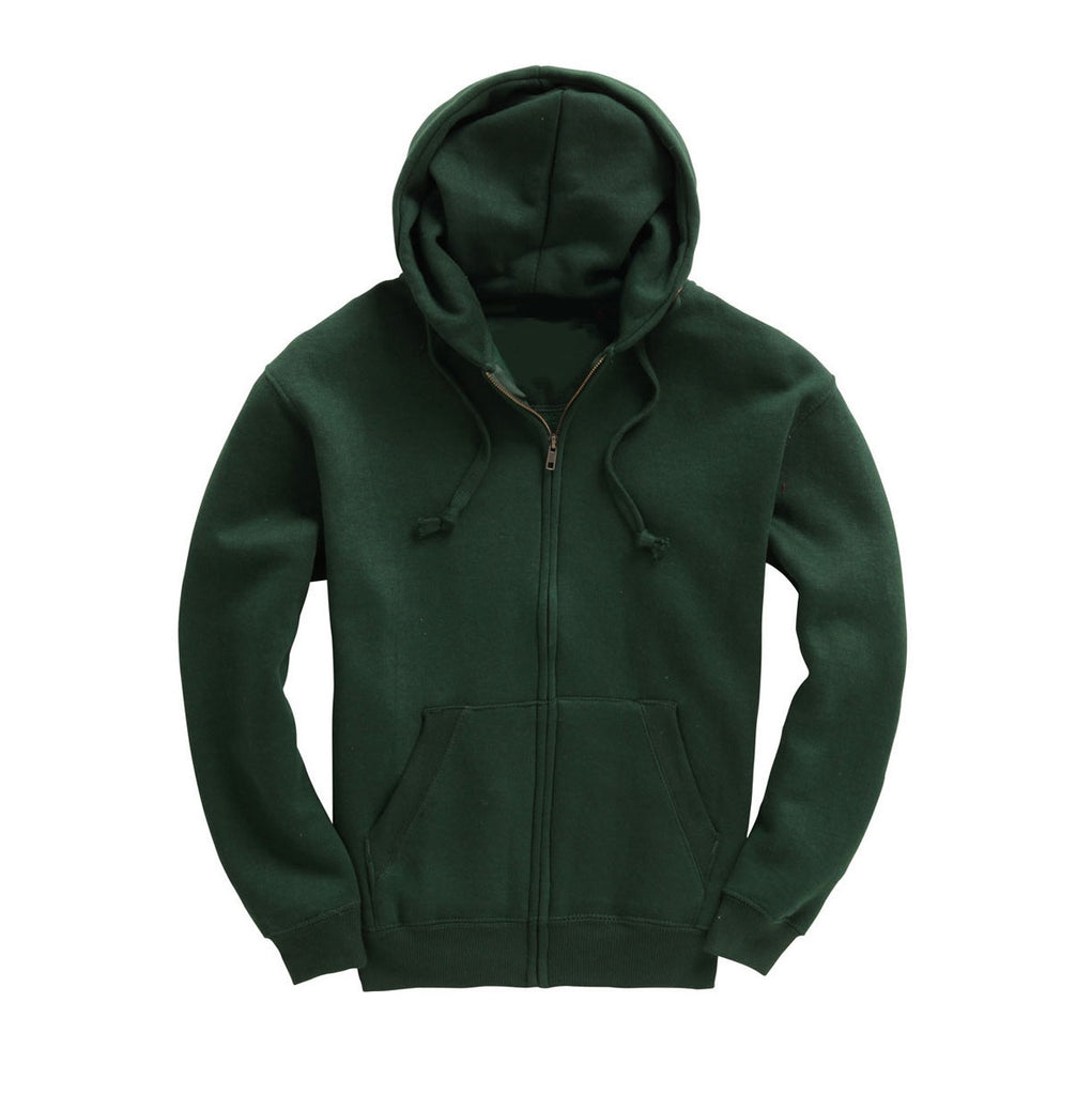 Mens Zip Up Premium Hoodie - Bottle Green