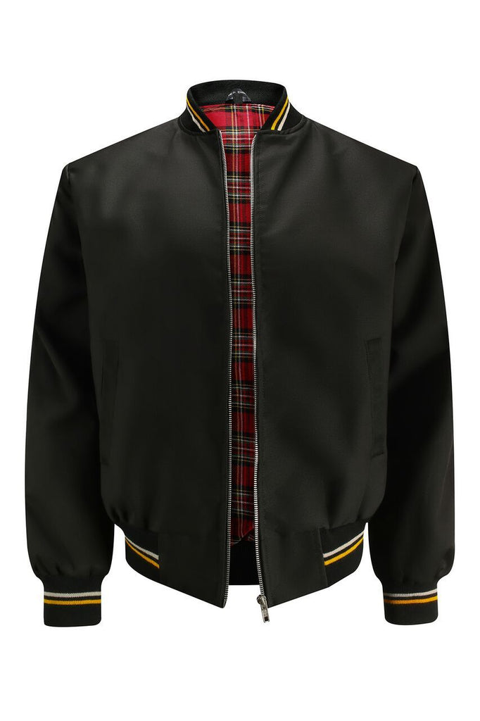 Bomber jacket tartan lining best sale