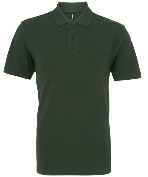 Mens Plain Short Sleeve Polo Shirt - Bottle Green