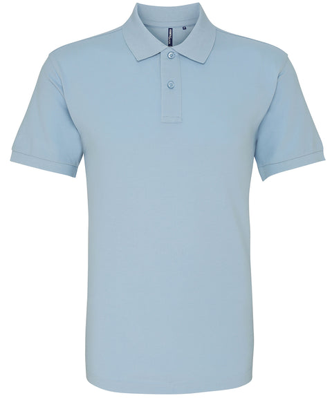 Mens Plain Short Sleeve Polo Shirt - Light Blue