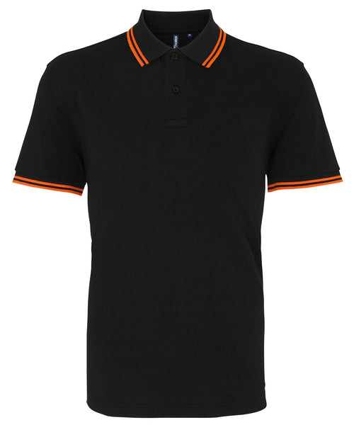 Black polo shirt with orange horse 2025