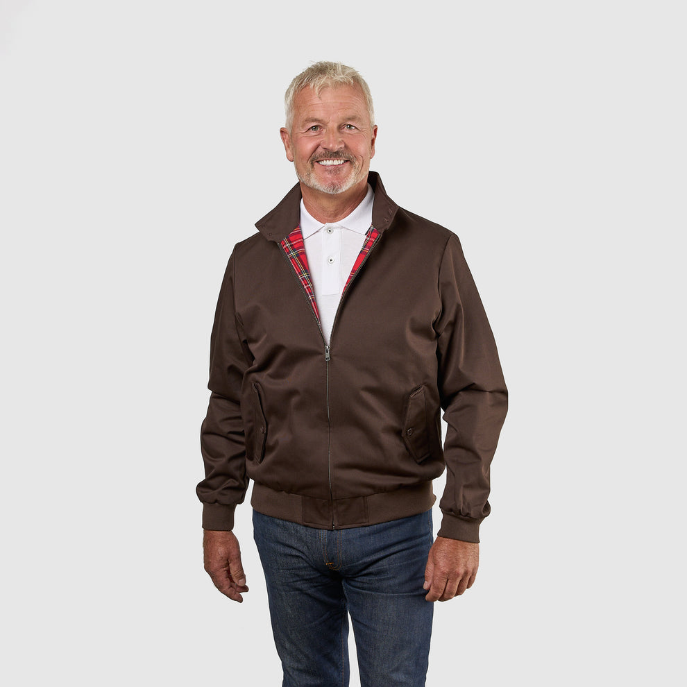 Mens Signature Harrington Jacket - Brown – Harrington Jacket Store