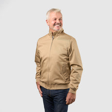 Mens Signature Harrington Jacket - Camel