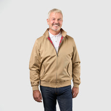 Mens Signature Harrington Jacket - Camel