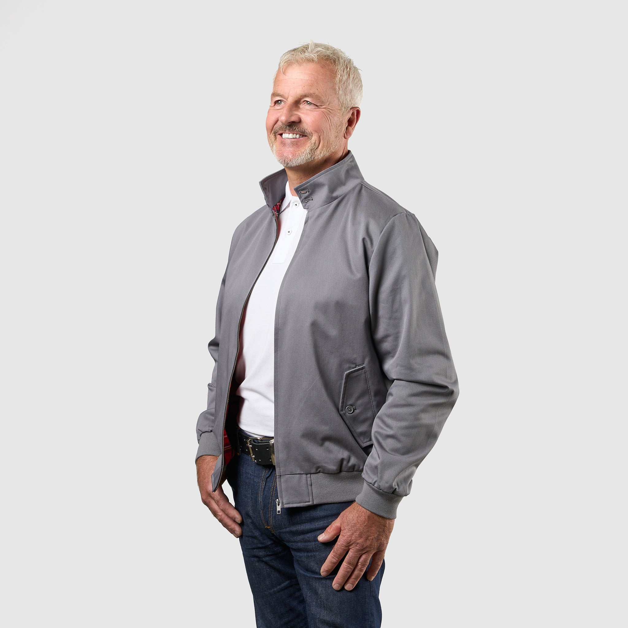 Mens Signature Harrington Jacket - Grey – Harrington Jacket Store
