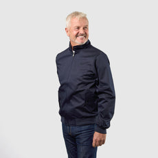 Mens Signature Harrington Jacket - Navy