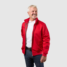 Mens Signature Harrington Jacket - Red