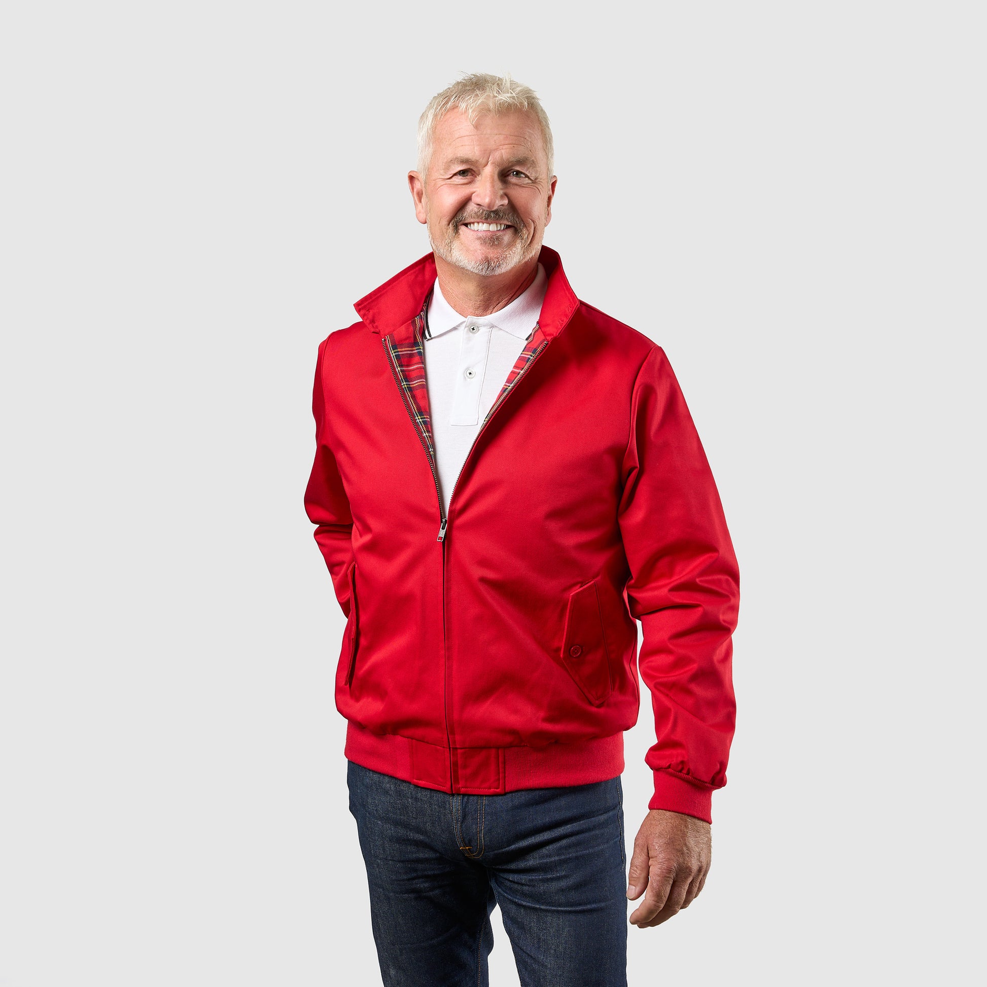 Mens Signature Harrington Jacket - Red