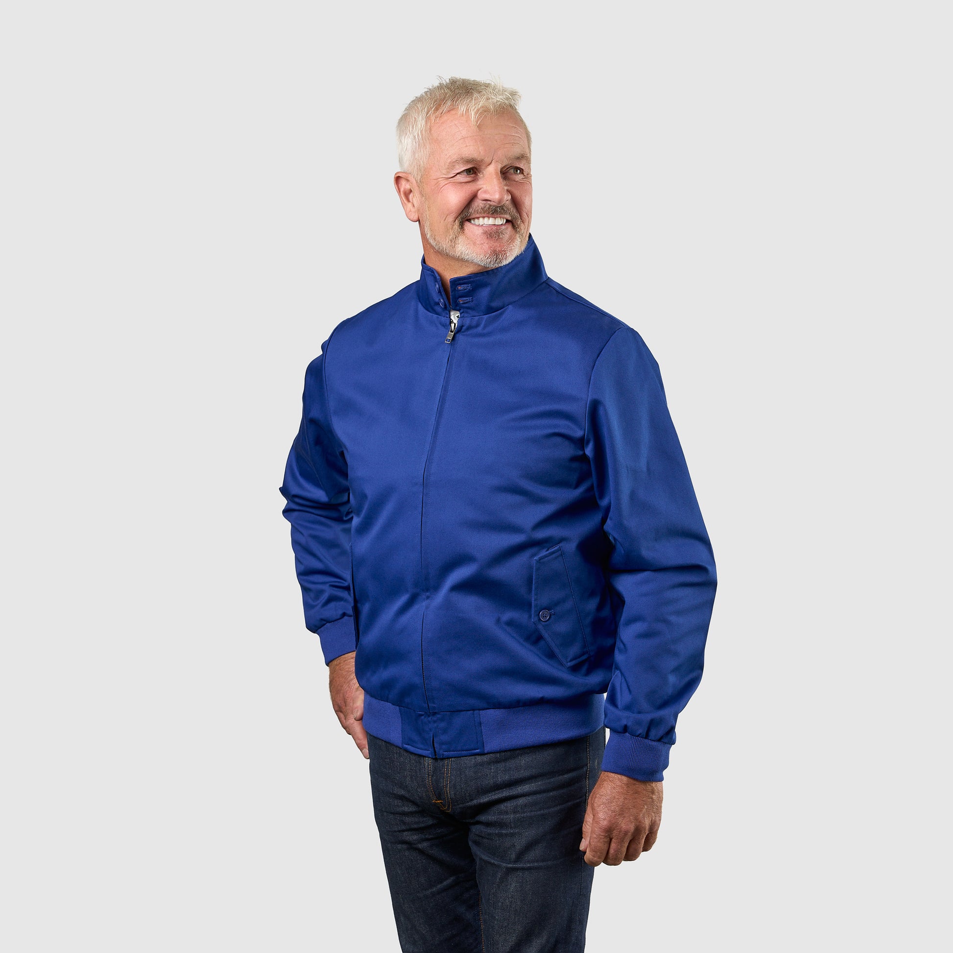 Mens Signature Harrington Jacket - Royal Blue
