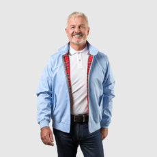 Mens Signature Harrington Jacket - Sky Blue