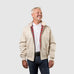 Mens Signature Harrington Jacket - Stone
