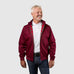 Mens Signature Harrington Jacket - Wine