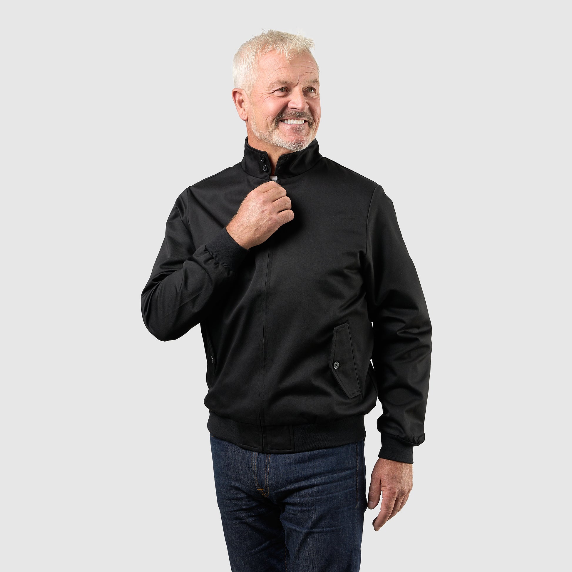 Mens Signature Harrington Jacket - Black