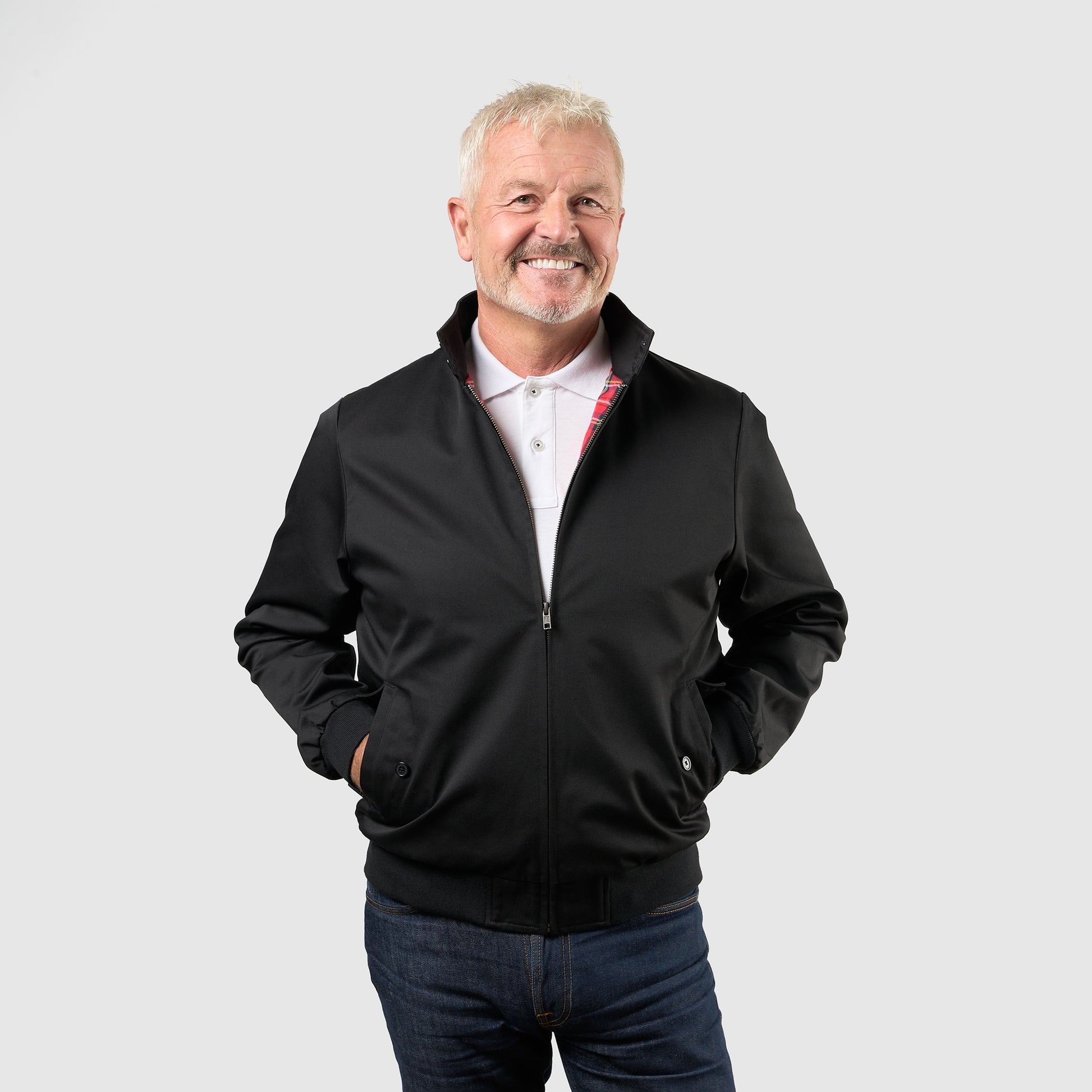 Mens Signature Harrington Jacket - Black