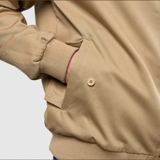 Mens Signature Harrington Jacket - Camel