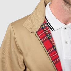 Mens Signature Harrington Jacket - Camel