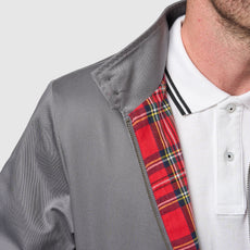 Mens Signature Harrington Jacket - Grey