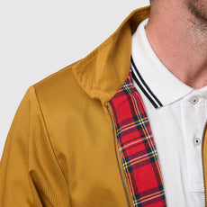 Mens Signature Harrington Jacket - Mustard