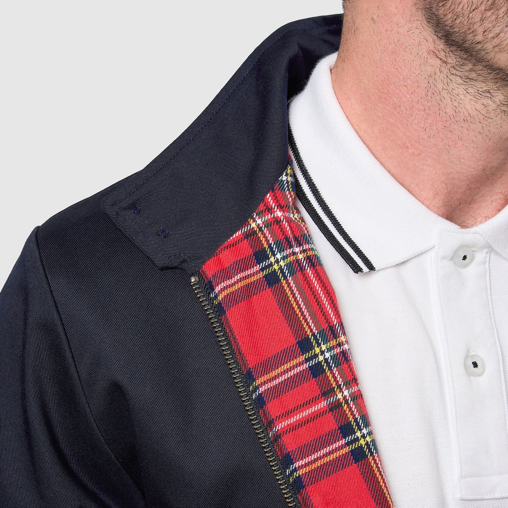 Mens Signature Harrington Jacket - Navy