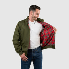 Mens Signature Harrington Jacket - Olive