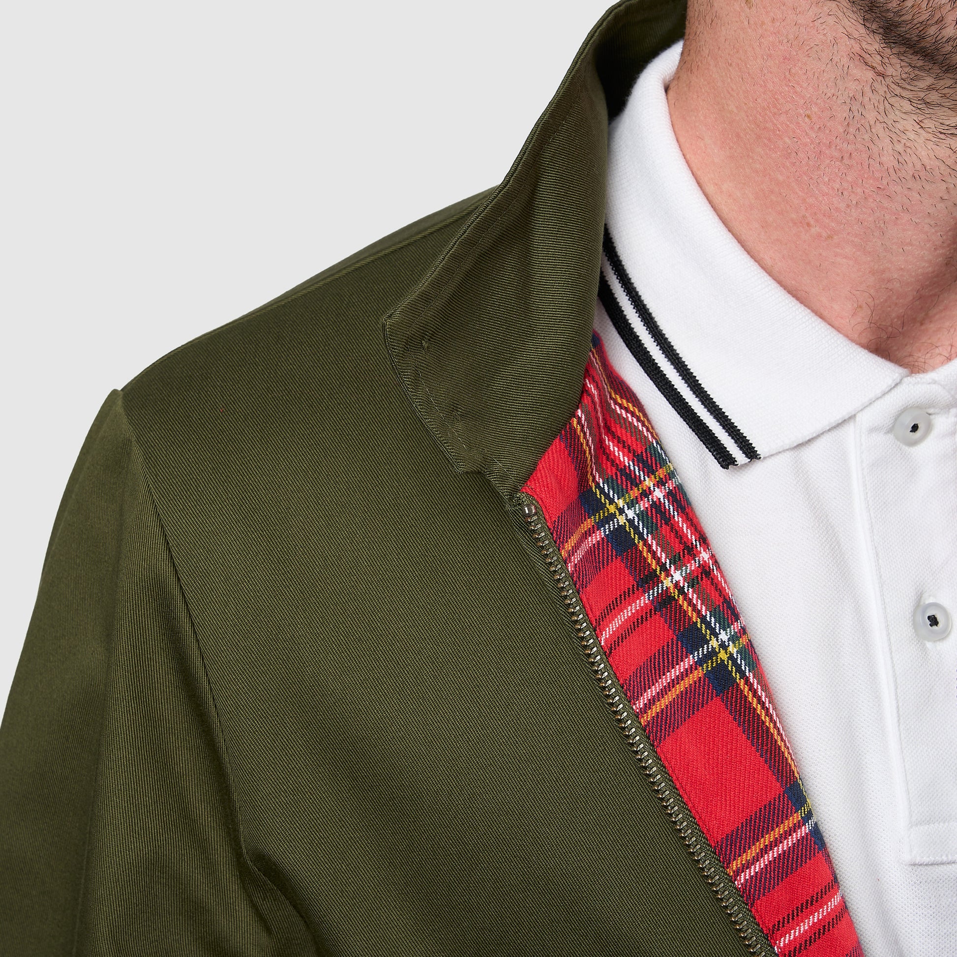 Mens Signature Harrington Jacket - Olive