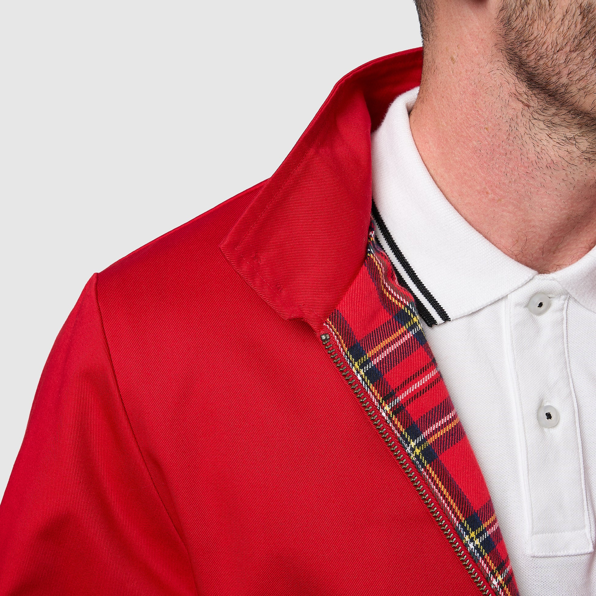 Mens Signature Harrington Jacket - Red