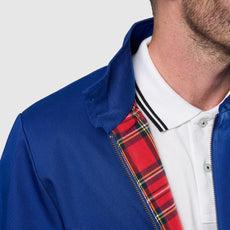 Mens Signature Harrington Jacket - Royal Blue