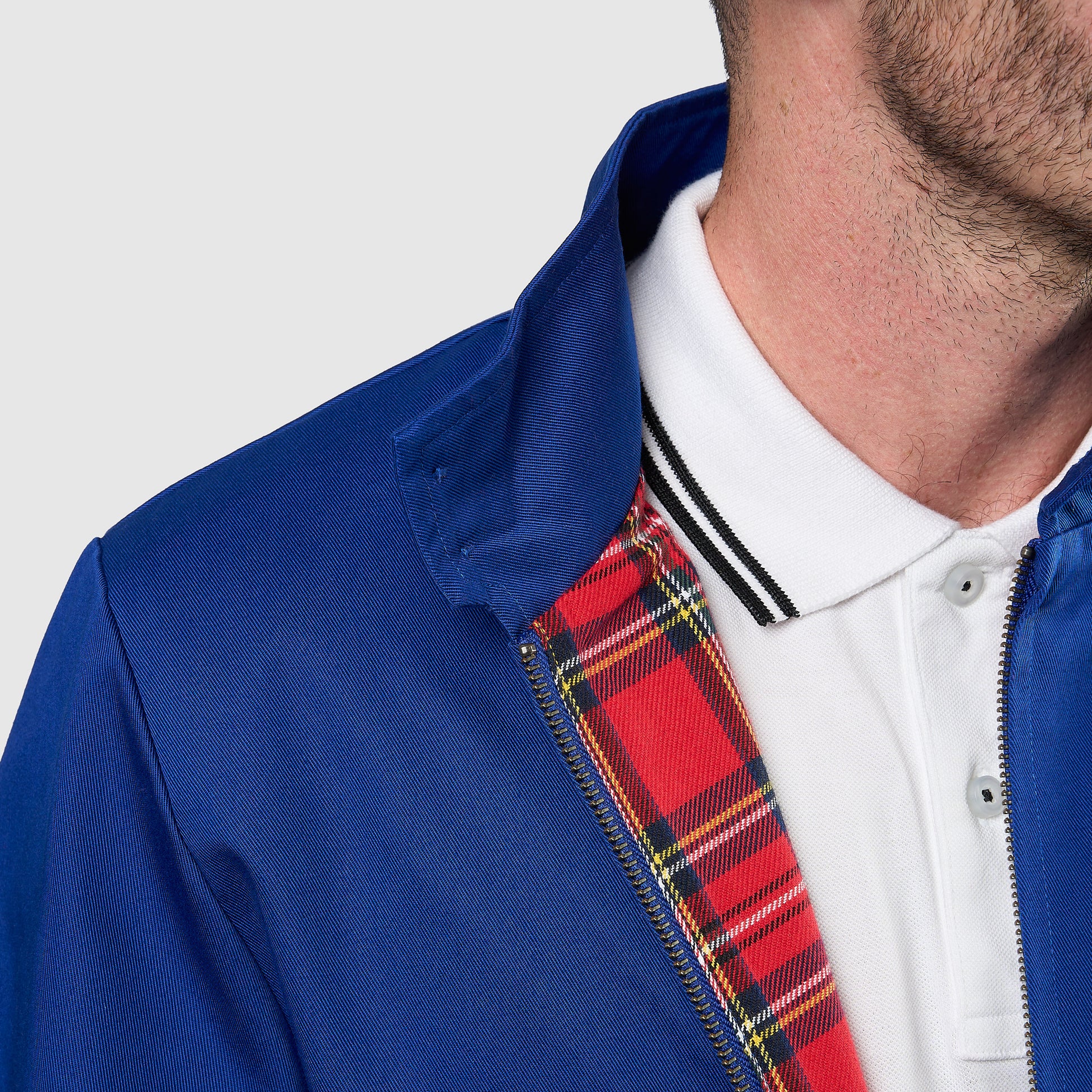 Mens Signature Harrington Jacket - Royal Blue