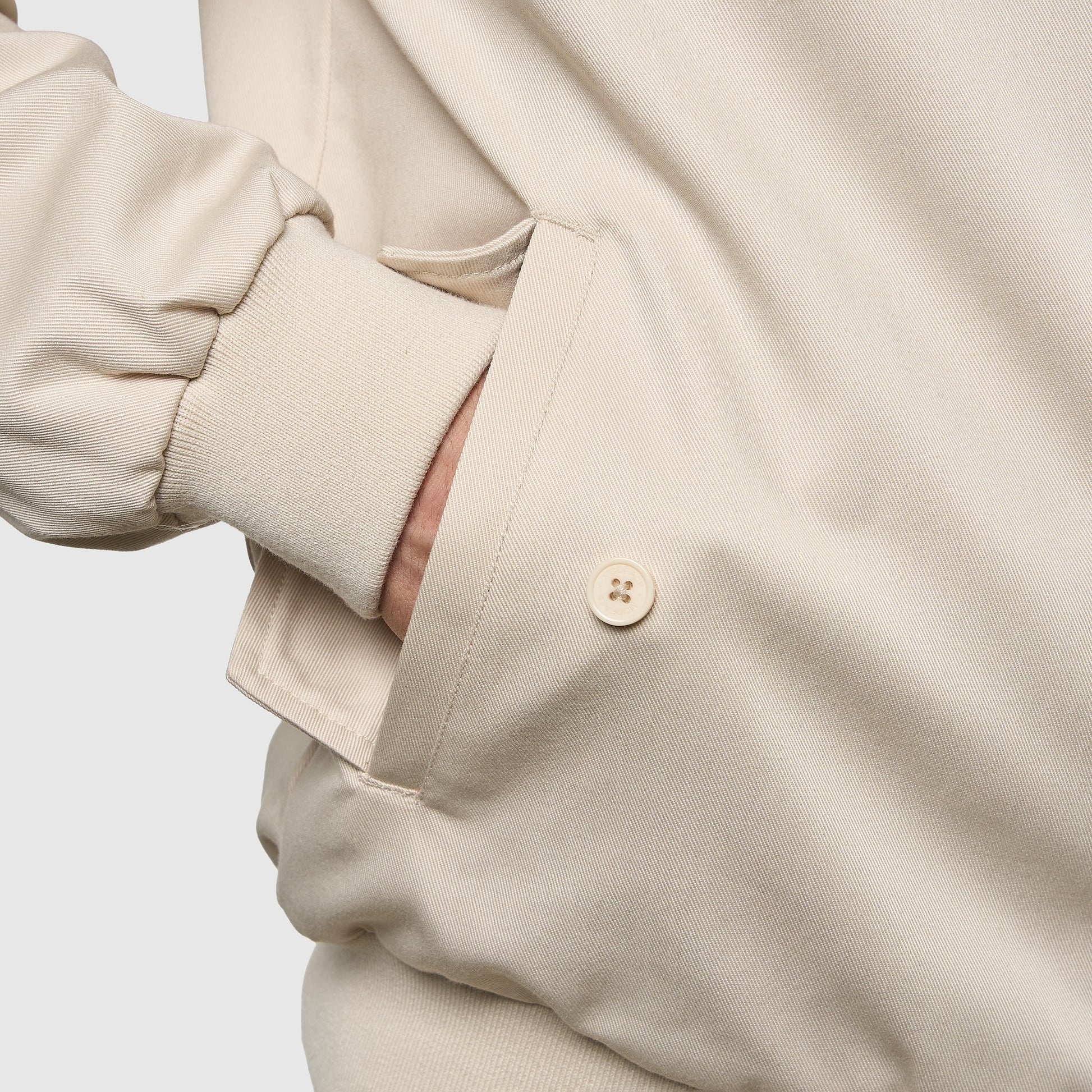 Mens Signature Harrington Jacket - Stone