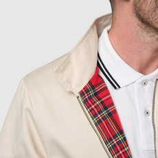 Mens Signature Harrington Jacket - Stone