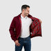 Mens Signature Harrington Jacket - Wine
