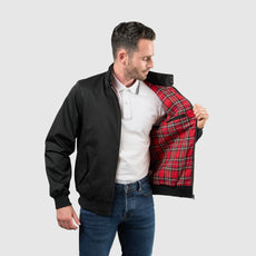 Mens Signature Harrington Jacket - Black