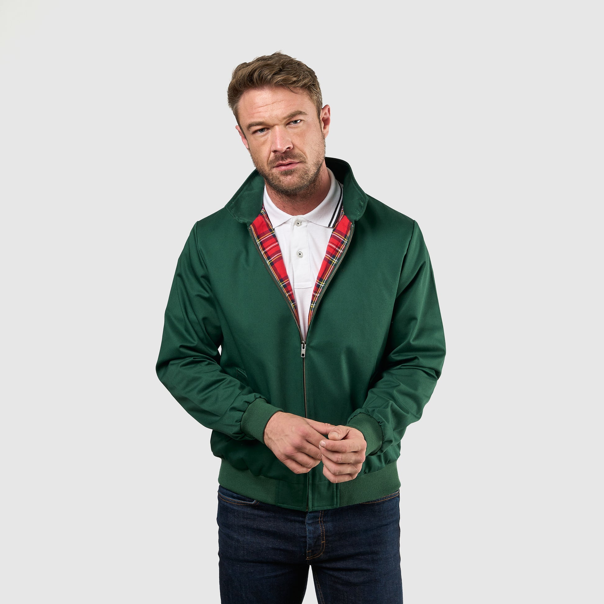 Mens Signature Harrington Jacket - Green