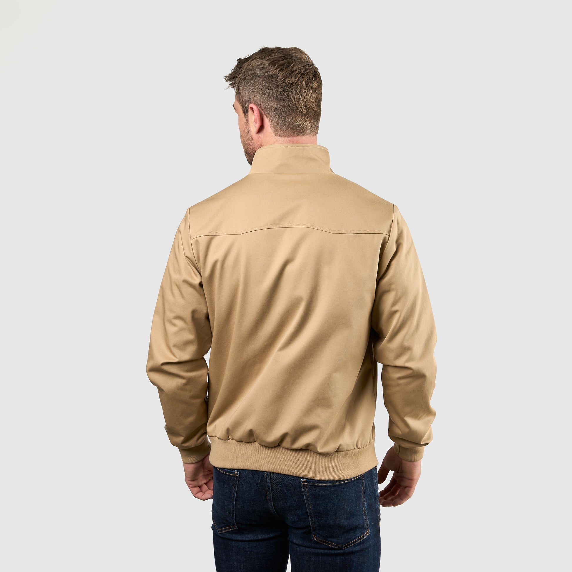 Mens Signature Harrington Jacket - Camel