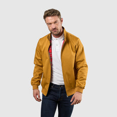 Mens Signature Harrington Jacket - Mustard