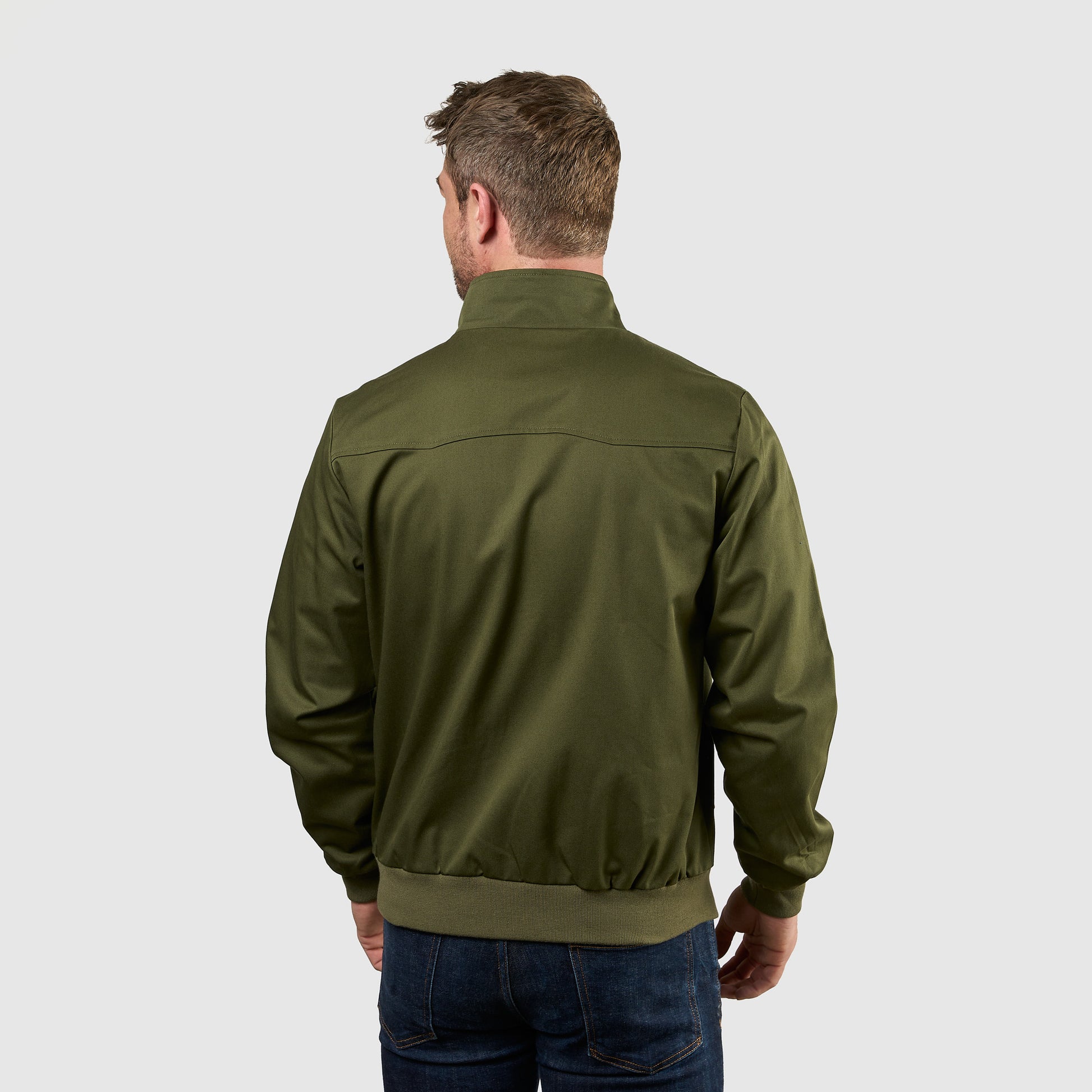 Mens Signature Harrington Jacket - Olive
