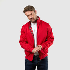 Mens Signature Harrington Jacket - Red