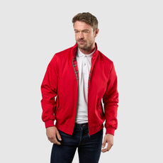 Mens Signature Harrington Jacket - Red