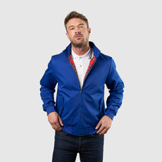 Mens Signature Harrington Jacket - Royal Blue