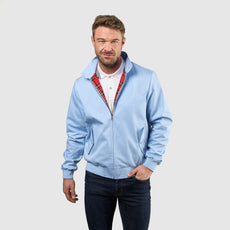 Mens Signature Harrington Jacket - Sky Blue