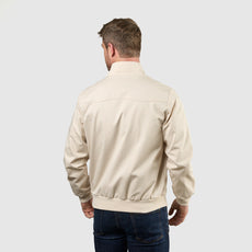 Mens Signature Harrington Jacket - Stone