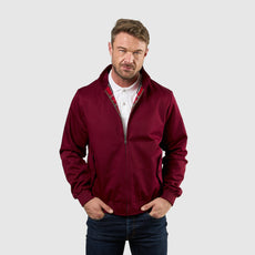 Mens Signature Harrington Jacket - Wine