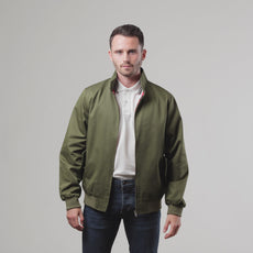 Mens Signature Harrington Jacket - Olive