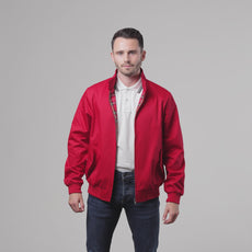 Mens Signature Harrington Jacket - Red