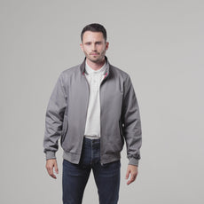 Mens Signature Harrington Jacket - Grey