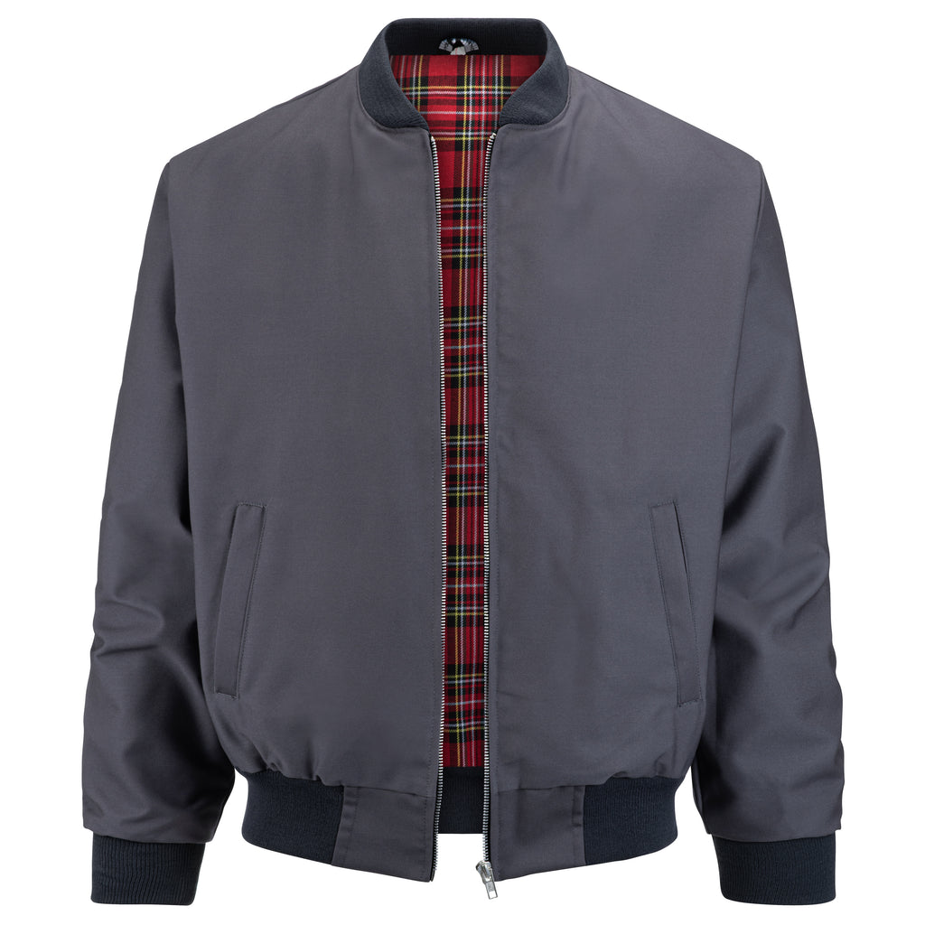 Mens Harrington Bomber Jacket - Grey