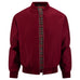 Mens Harrington Bomber Jacket - Burgundy