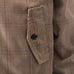 Mens Check Harrington Jacket - Brown/Blue Check