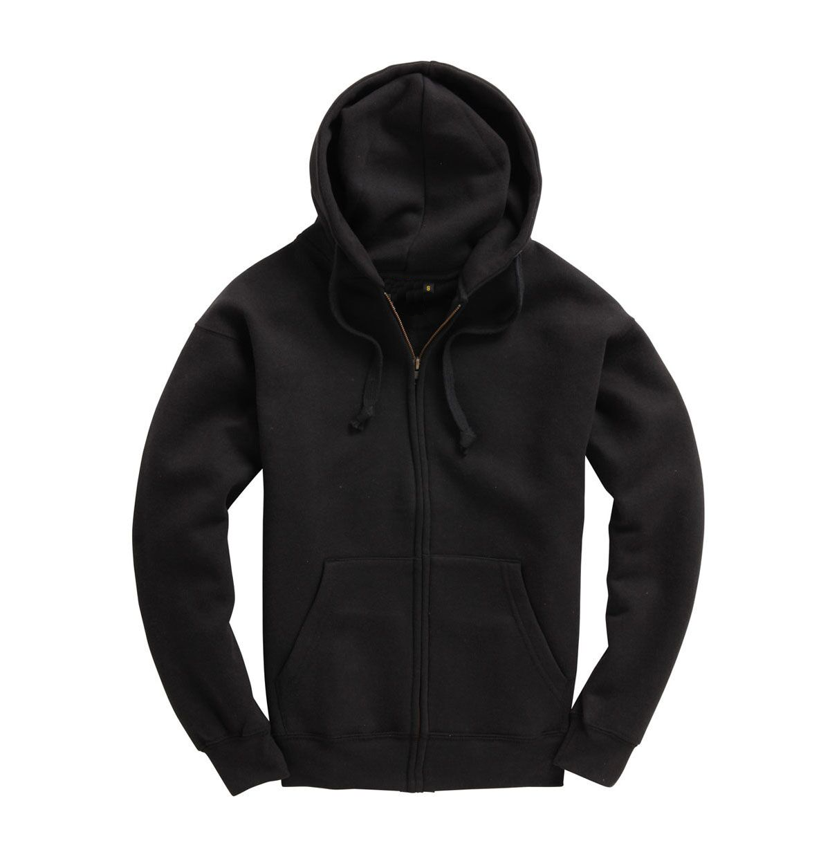 Mens Zip Up Premium Hoodie Black